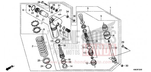 COUSSIN ARRIERE CRF250RXL de 2020